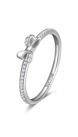 Rosato Bellissimo Anello In Argento Con Fiocco Allegra Rza025 - Circuito: 56 Mm
