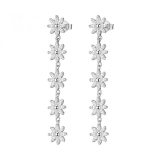 Rosato Luxurious flower Orecchini with clear zircons Gaia RZGA75