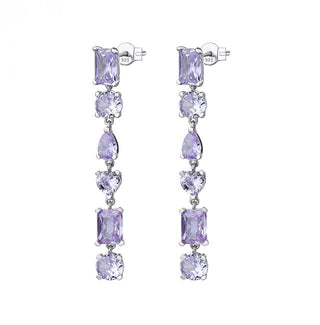 Rosato Orecchini Di Lusso In Argento Con Zirconi Viola Gemma Rzge21