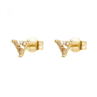 Rosato Minimalist Gold Plated Stud Earrings Vittoria Rzvt22 
