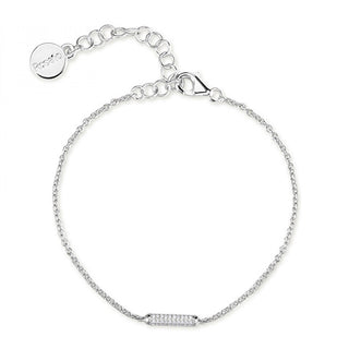Rosato Minimalistisches Armband aus Silber mit weißen Zirkonia Rzbi64 