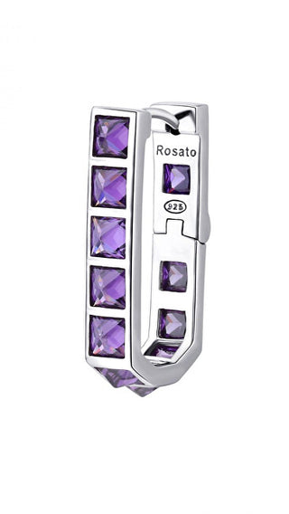 Rosato Moderno Orecchino Singolo In Argento Con Zirconi Cubici Rzcu86