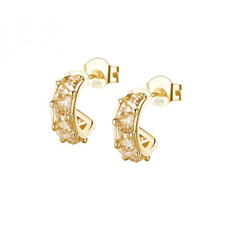 Rosato Fashionable hoop Orecchini with champagne zircons Vittoria RZVT28