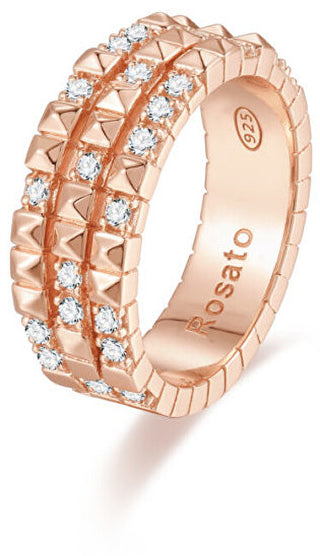 Rosato Original bronze Anello with Cubica RZA016 zircons - Circuit: 54 mm