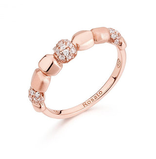 Rosato Anello Originale In Bronzo Con Zirconi Into The Blue Rzib35 - Circuito: 56 Mm