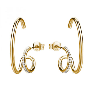 Rosato Boucles d’oreilles doubles plaquées or Bianca Rzbi77 