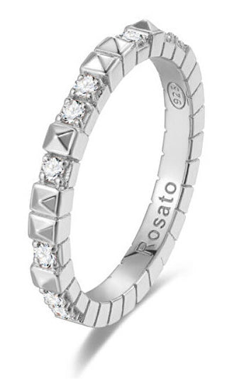 Rosato Anello Originale In Argento Con Cubi Rza011 - Circuito: 52 Mm