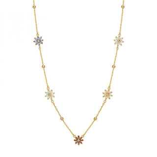 Rosato Gold-plated da donna Collana con colored zircons Gaia RZGA66
