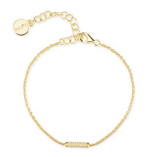 Rosato Bracciale Minimalista Placcato Oro Con Zirconi Bianca Rzbi65