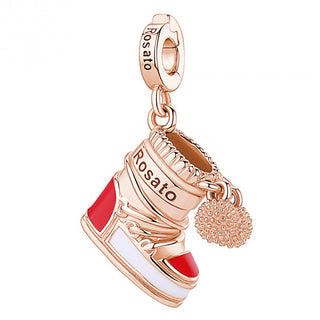Rosato Ciondolo Moon Boot Storie Placcato Oro Rzle087
