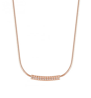 Rosato Affascinante Collana In Bronzo Con Zirconi Cubici Rzcu54
