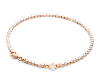 Rosato Affascinante Bracciale In Bronzo Con Anello Portafortuna Storie Rzb041 - Lunghezza: 19 Cm
