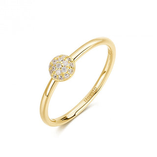 Rosato Charming gold-plated Anello with cubic zirconias Bianca RZBI80 - Circuit: 54 mm