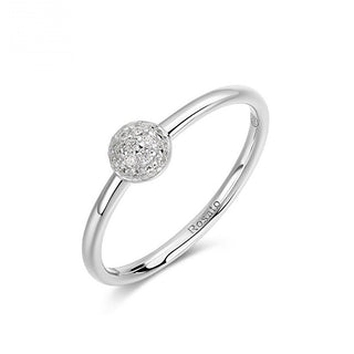 Rosato Charming silver Anello con cubic zirconias Bianca RZBI79 - Circonferenza: 52 mm