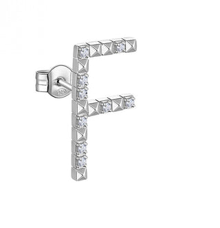 Rosato Orecchino Singolo In Argento Con Zirconi Cubici F Cubica Rzcu32