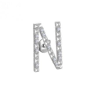 Rosato Orecchino Singolo In Argento Con Zirconi Cubici N Cubica Rzcu40