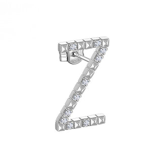 Rosato Orecchino Singolo In Argento Con Zirconi Cubici Z Cubica Rzcu52