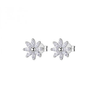 Rosato Orecchini A Forma Di Fiore In Argento Con Zirconi Cubici Gaia Rzga72