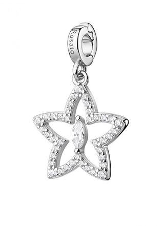 Rosato Silver Ciondolo Star con cubic zirconia Storie RZ261R
