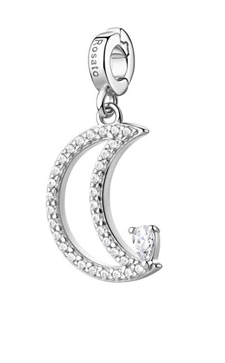 Rosato Silver Ciondolo Moon con cubic zirconia Storie RZ262R