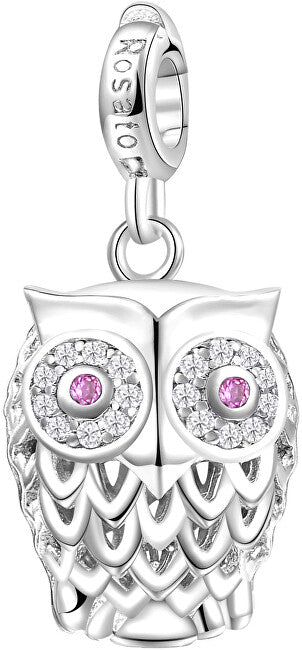 Rosato Silver owl Ciondolo con Storie zircons RZ002R