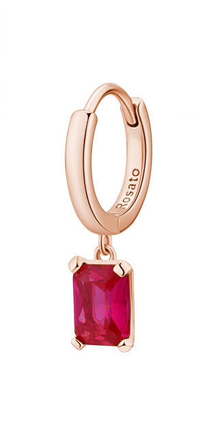 Rosato Elegante Orecchino Singolo Rotondo Con Pendente Allegra Rzal016