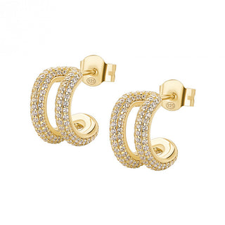 Rosato Stylish circle Orecchini with cubic zirconias Bianca RZBI73