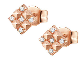 Rosato Orecchini In Bronzo Scintillante Cubica Rzo039