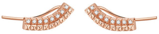 Rosato Longitudinal Earrings in Bronze with Cubic Zirconia Rzo041 