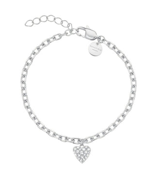 Rosefield da donna steel Bracciale con crystals Chunky Heart JBCHS-J1322