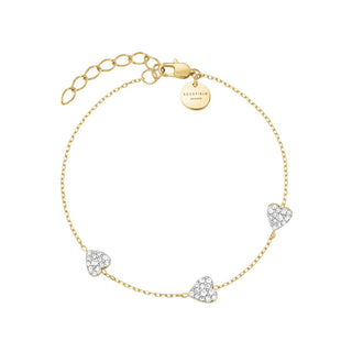 Rosefield da donna gold-plated Bracciale con hearts JB3HG-J1278