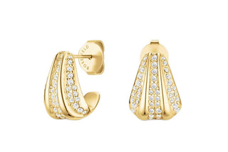 Rosefield Orecchini Placcati Oro Senza Tempo Con Cristalli Pavé Jepsg-J1228