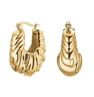 Rosefield Orecchini Ovali Placcati Oro Alla Moda Statement Jeskg-J1054
