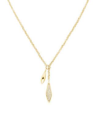 Rosefield Collier flexible plaqué or avec cristaux pavé Jnplg-J1233 