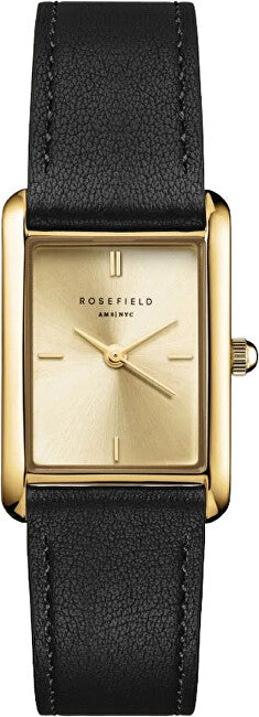 Rosefield Heirloom Modern Champagne Dial Oro Nero Pelle Hcblg-H07