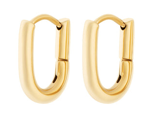 Rosefield Orecchini Ovali Di Lusso Placcati Oro Essentials Jeolg-J567/Jeosg-J569 - Dimensioni: 2,5 X 1,6 Cm