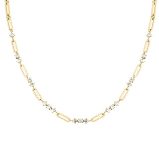 Rosefield Lussuosa Collana Placcata Oro Con Cristalli Graduati Jngcg-J1018