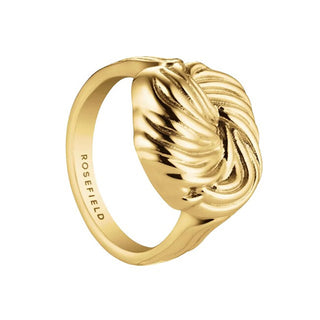 Rosefield Lussuoso Anello Placcato Oro Knot Statement Jrsk - Circuito: 52 Mm