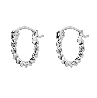 Rosefield Orecchini A Cerchio Intrecciati Moderni Essentials Jeths-J578