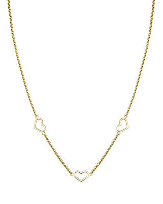 Rosefield Collier délicat plaqué or avec cœurs Toccombo Jnthg-J535 