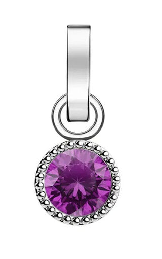 Rosefield Colgante de acero para mujeres nacidas en febrero Pe-Argento-Feb 