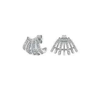 Rosefield Boucles d’oreilles scintillantes en acier avec cristaux Swarovski Jeccs-J1030 