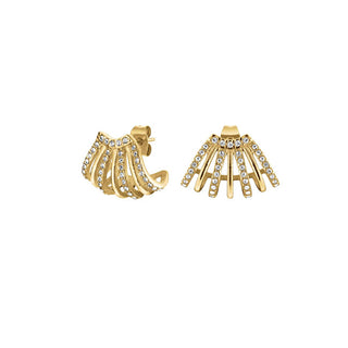 Rosefield Orecchini Placcati Oro Abbaglianti Con Cristalli Swarovski Jeccg-J1029