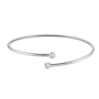 Rosefield Bracciale Aperto Solido Con Cristalli Jbdcs-J1214