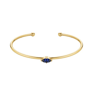 Rosefield Bracciale Aperto Solido Con Cristallo Swarovski Blu Jbmmg-J1241