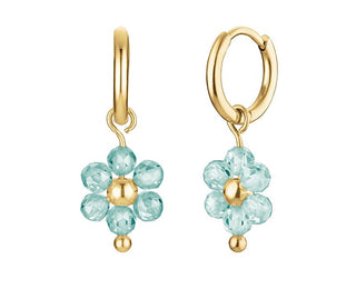 Rosefield Cerchi Placcati Oro Con Pendenti A Forma Di Fiore Essentials Jebfg-J820