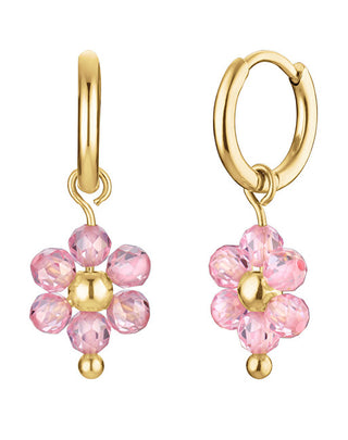 Rosefield Orecchini dorati con pendenti floreali Essentials JEPFG-J819
