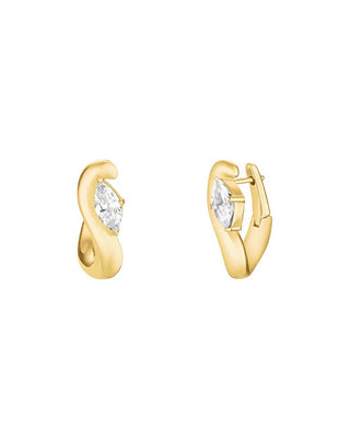 Rosefield Gold-plated Orecchini with crystals Wave JEMWG-J1299