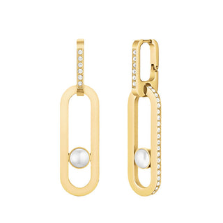 Rosefield Gold-plated dangling Orecchini with pearl JEPPG-J1289