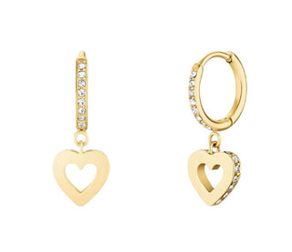 Rosefield Gold-plated Orecchini with hearts Hollow Heart JEHHG-J1276